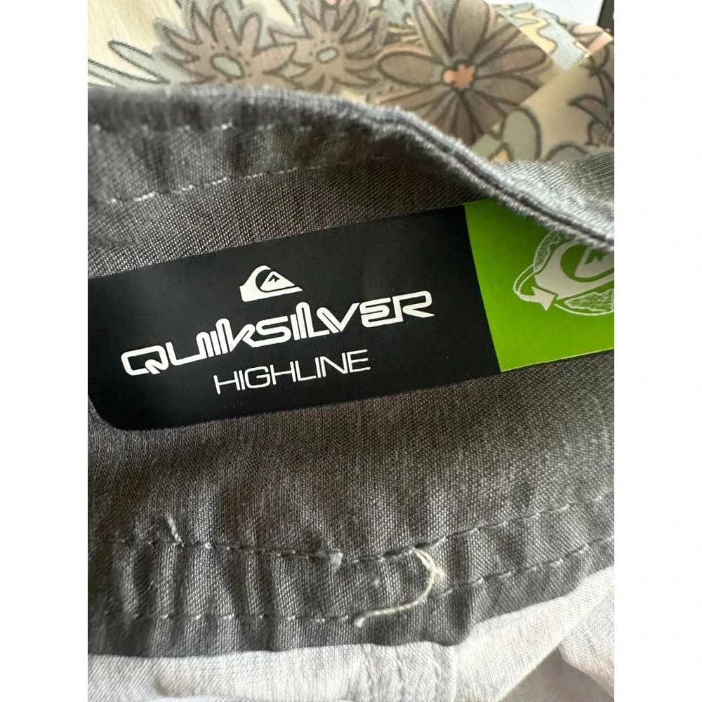 Quiksilver Highline Board Shorts Mens 38 Floral Recycled Hemp Stretch SwimTrunks